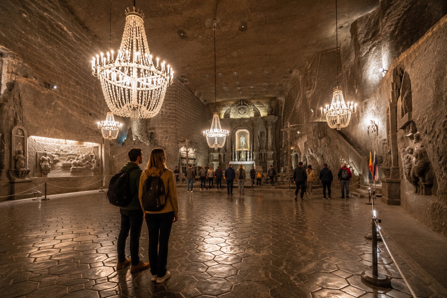 Underground chambers of the Wieliczka Salt Mine