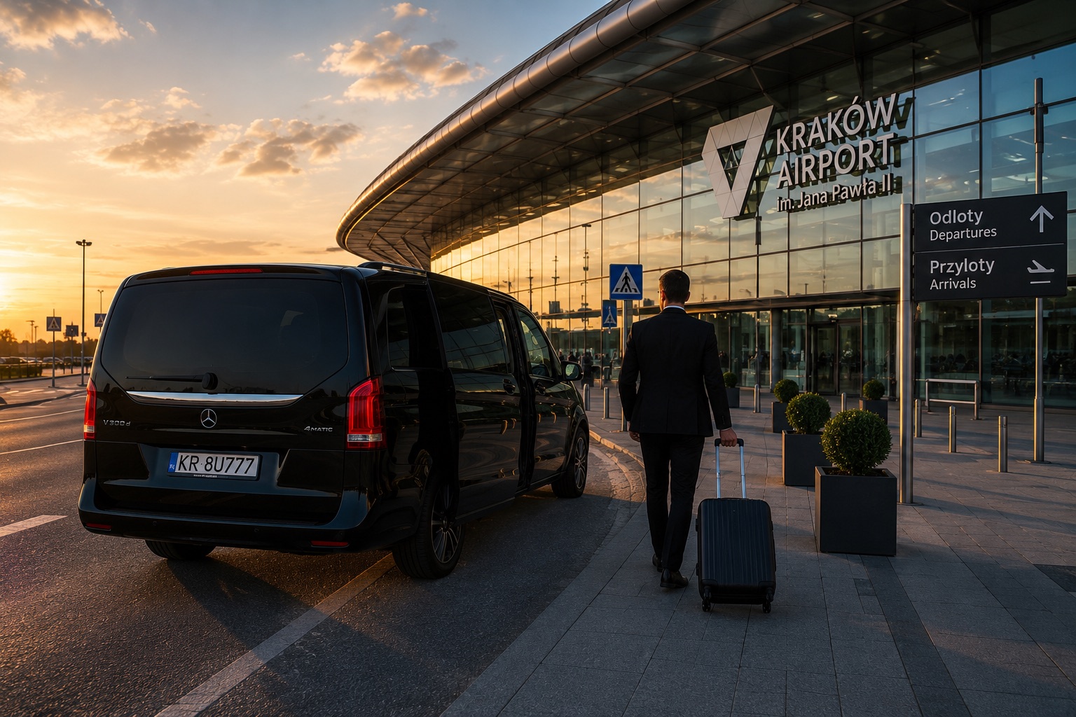 Private car ready for a Kraków transfer